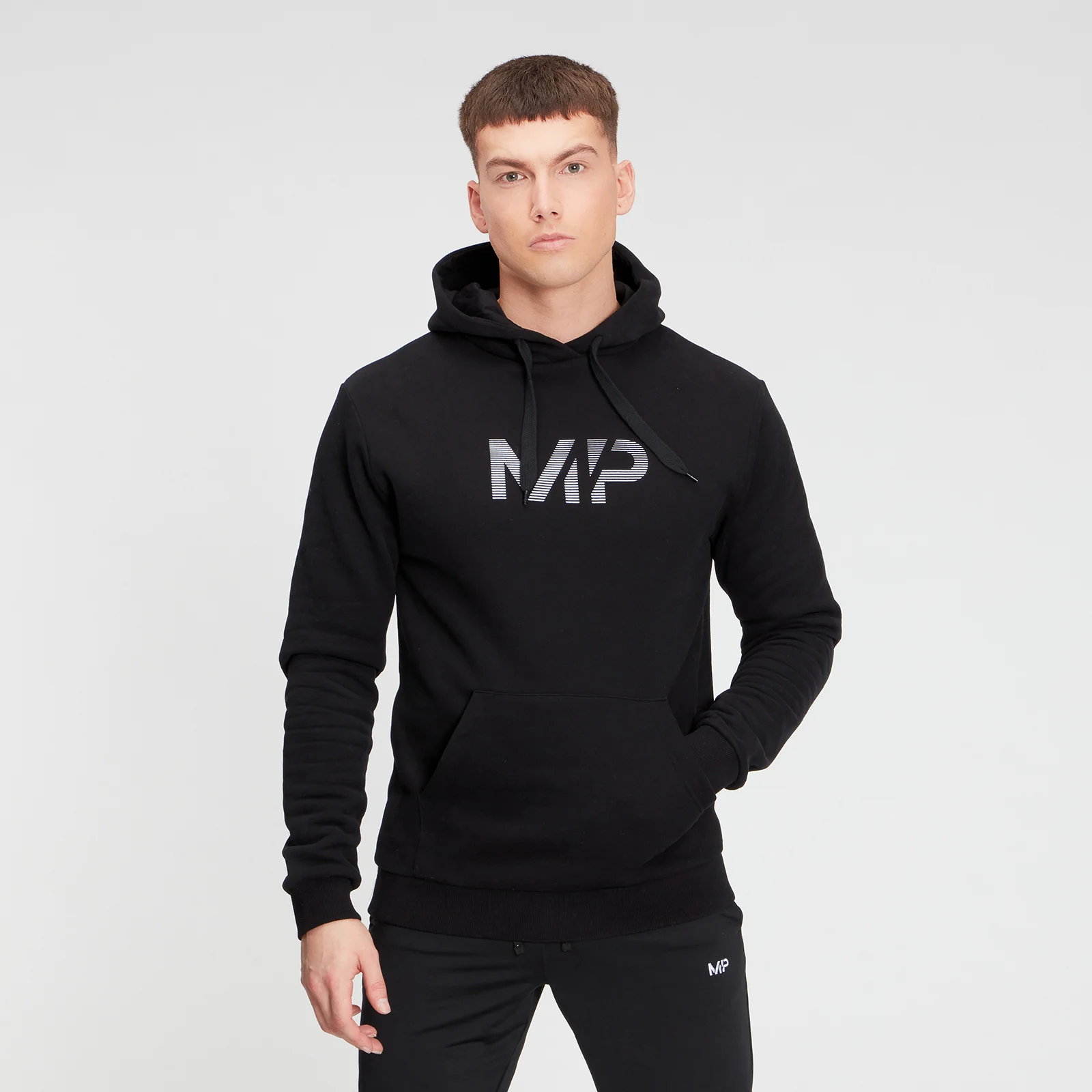 MP Men's Gradient Line Graphic Hoodie - Black - XXS Afbeelding 1