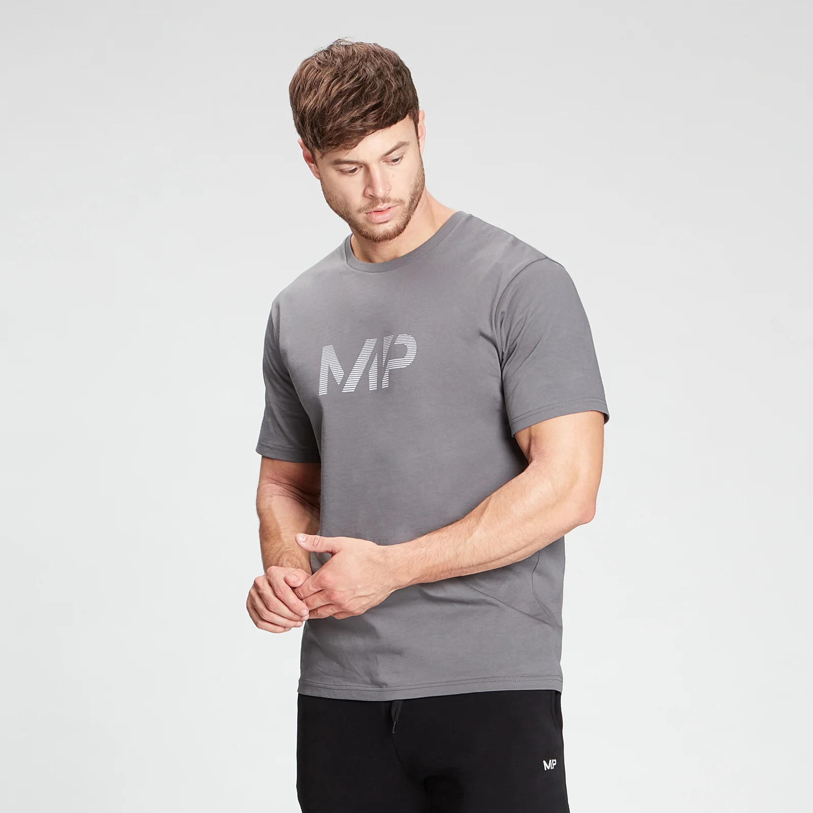 MP Men's Gradient Line Graphic Short Sleeve T-Shirt - Carbon - XXS Afbeelding 1