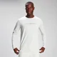 MP Heren Mini Mark Grafisch T-shirt Lange Mouw - Licht Grijs Mergel