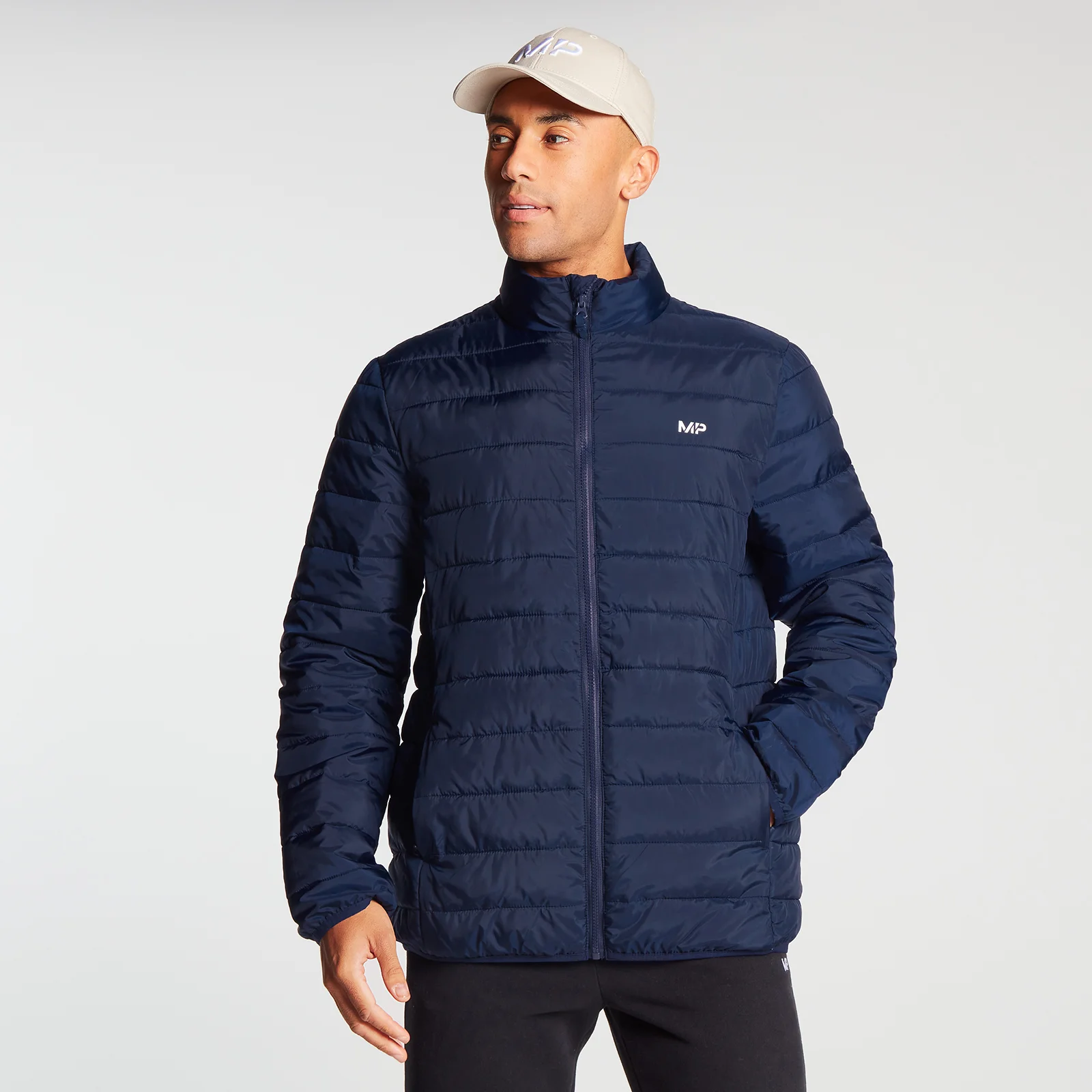 MP Men's Lightweight Packable Puffer Jacket - Navy - XXS Afbeelding 1