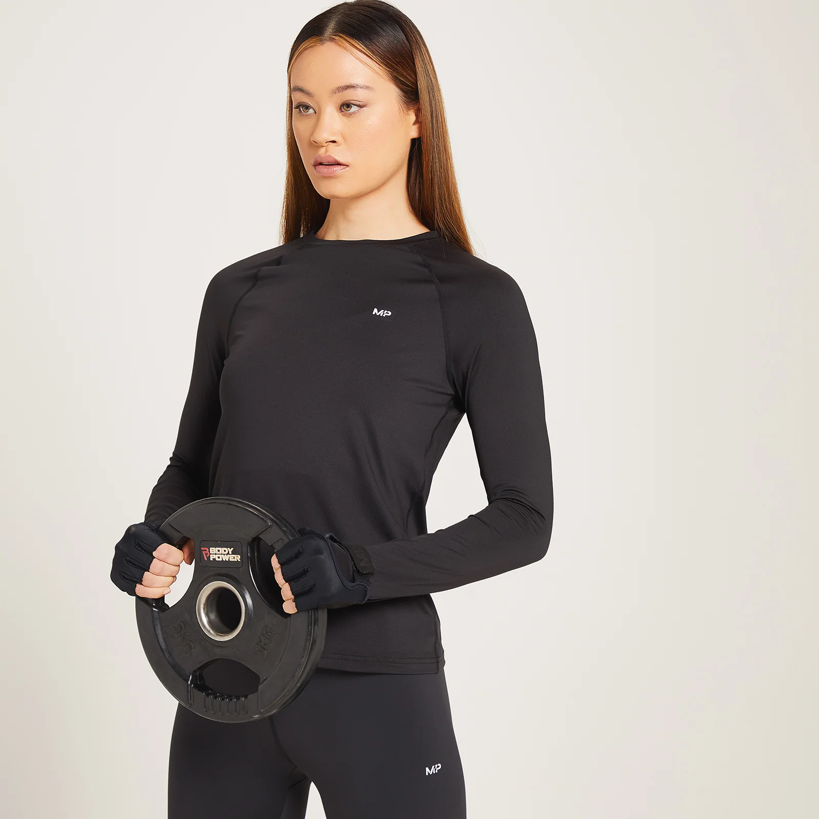 MP Linear Mark sportshirt met lange mouwen voor dames - Zwart - XXS Afbeelding 1