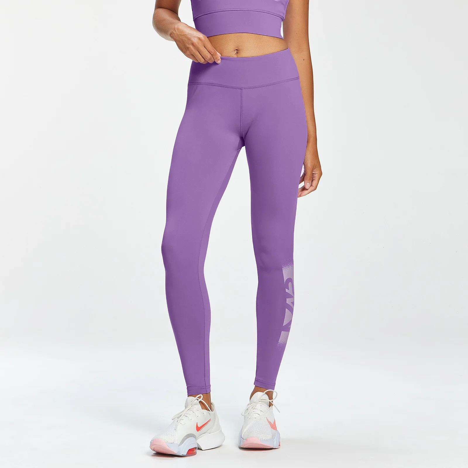 MP Women's Graffiti Graphic Training Leggings - Deep Lilac - XXS Afbeelding 1