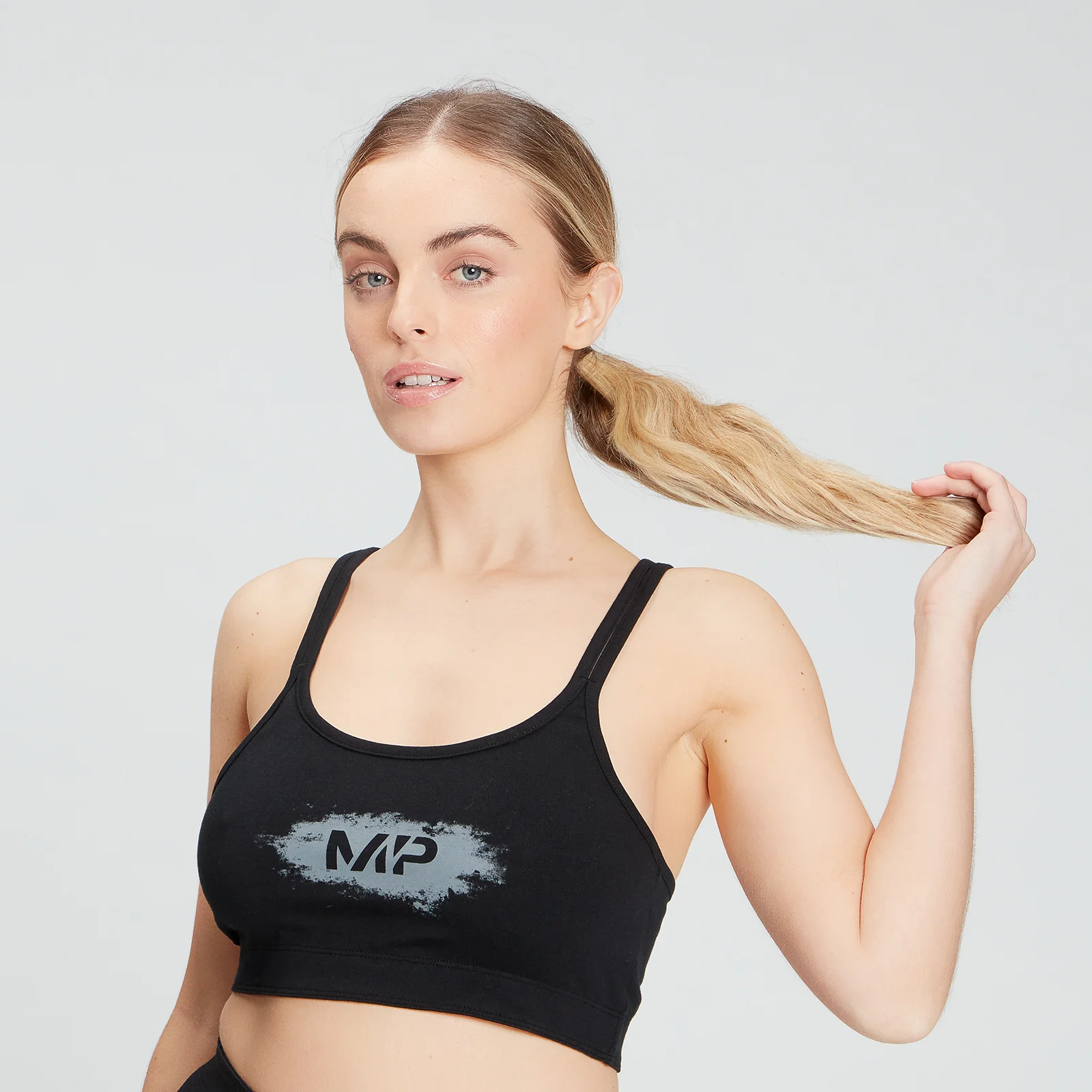 MP Women's Chalk Graphic Sports Bra - Black - XS Afbeelding 1