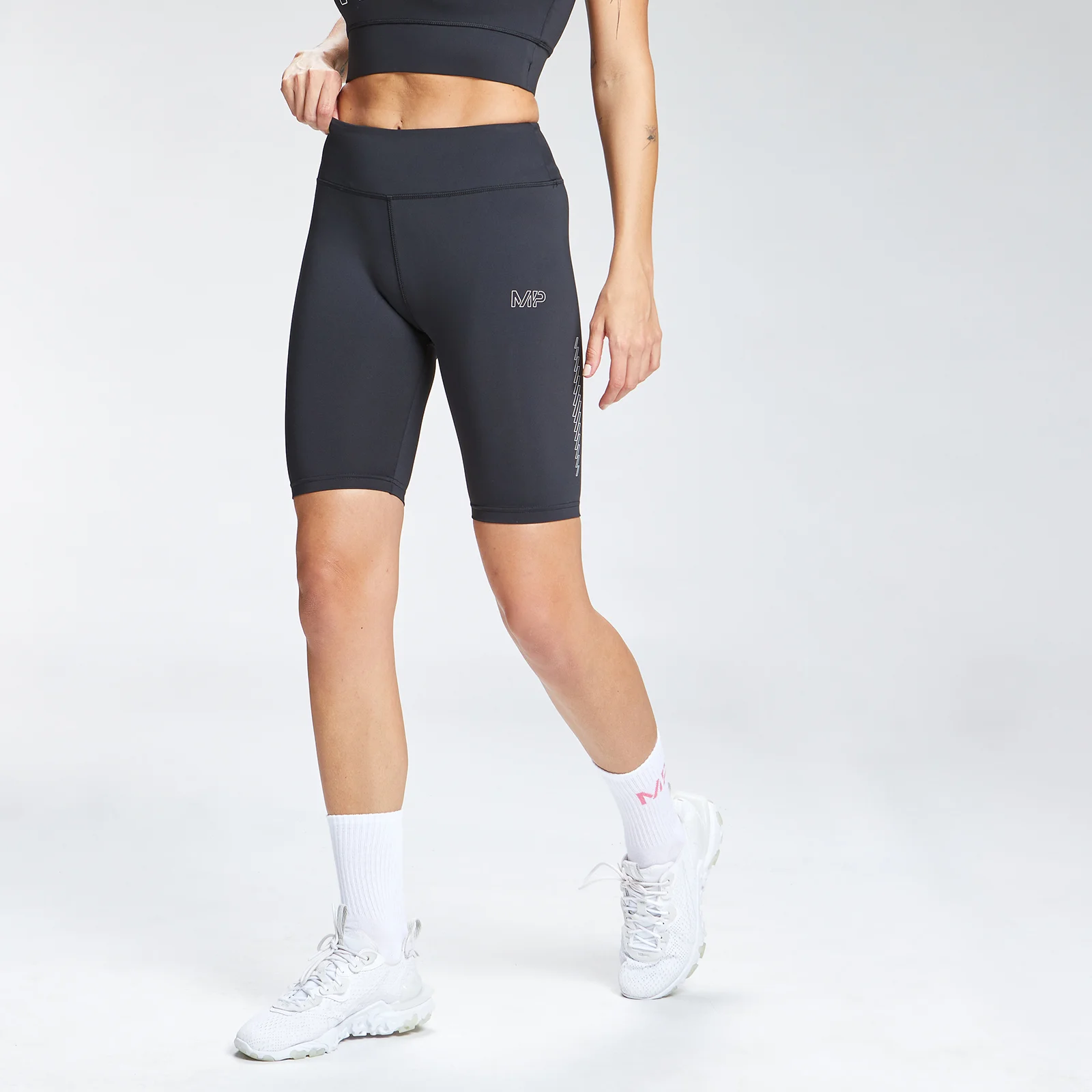 MP Vrouwen Herhaal Mark Grafisch Training Wielershort - Zwart - XXS Afbeelding 1