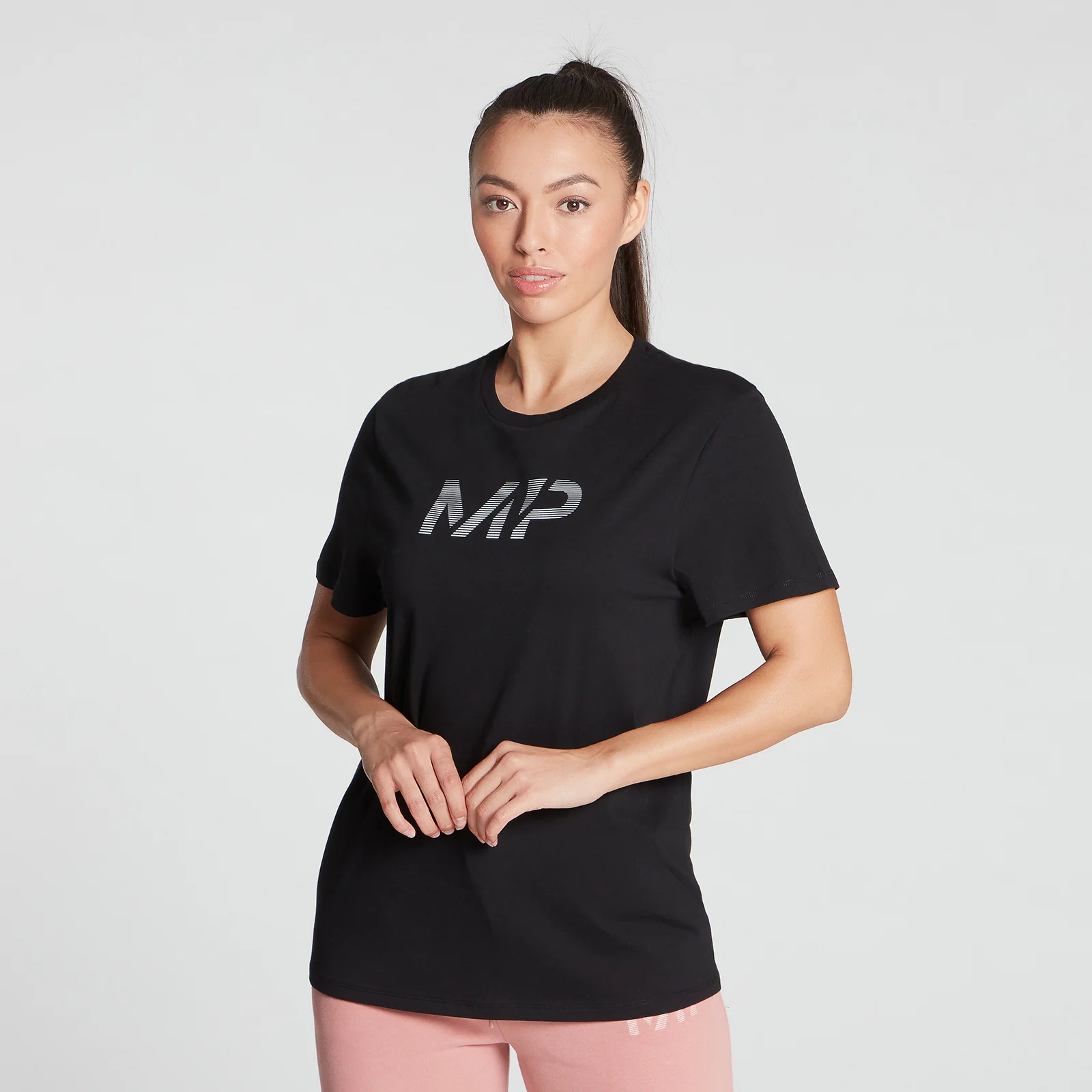 MP Women's Gradient Line Graphic T-Shirt - Black - XXS Afbeelding 1
