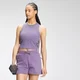 MP cropped ribstof hemd voor dames - Smokey Purple