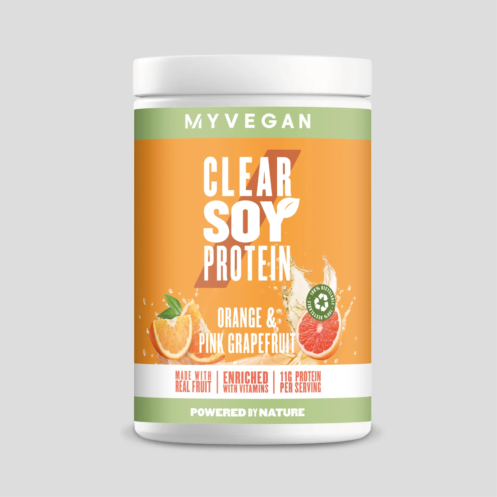Clear Soy Protein - 20servings - Sinaasappel en Roze Grapefruit Afbeelding 1
