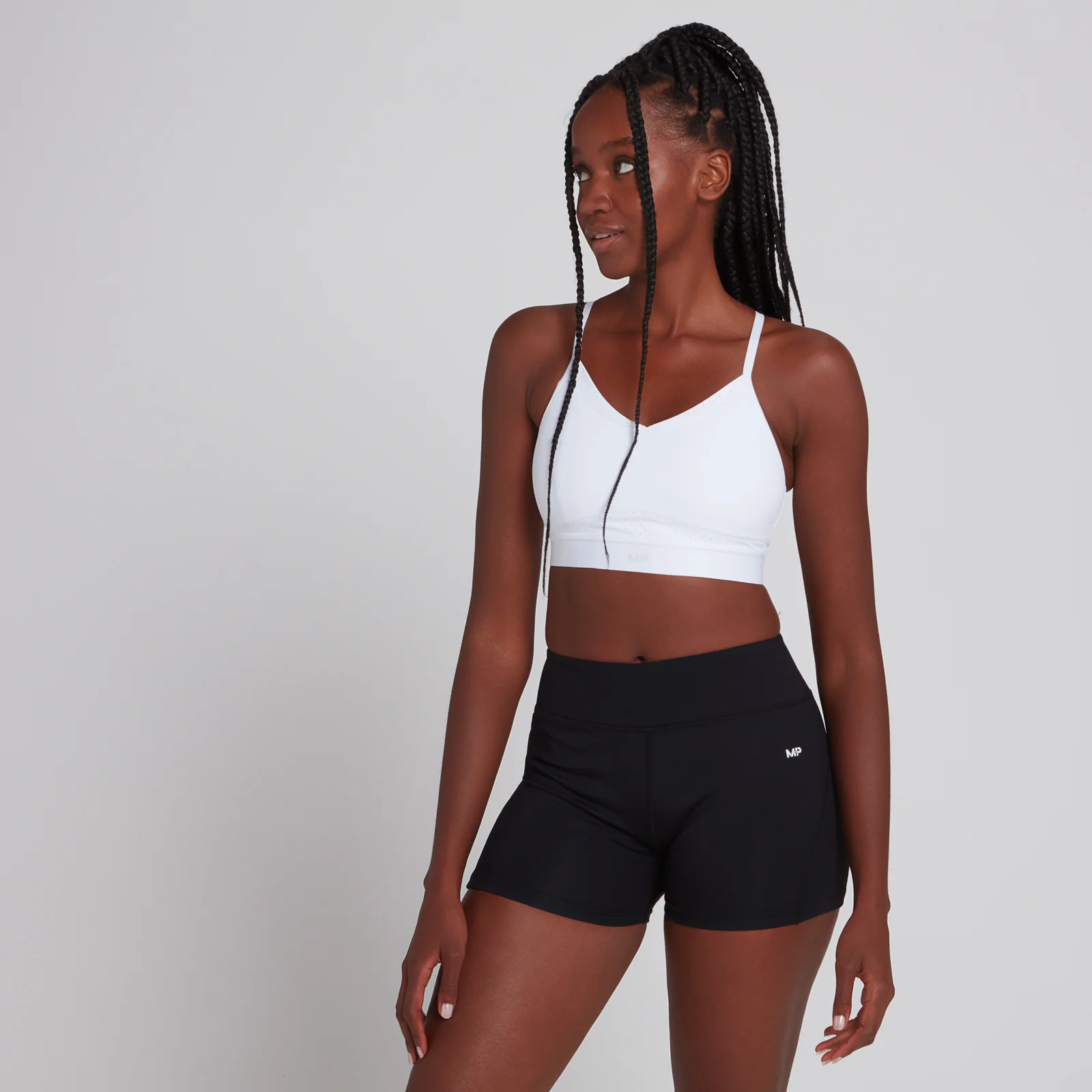 MP Women's Power Ultra Strappy Sports Bra - White - XXS Afbeelding 1