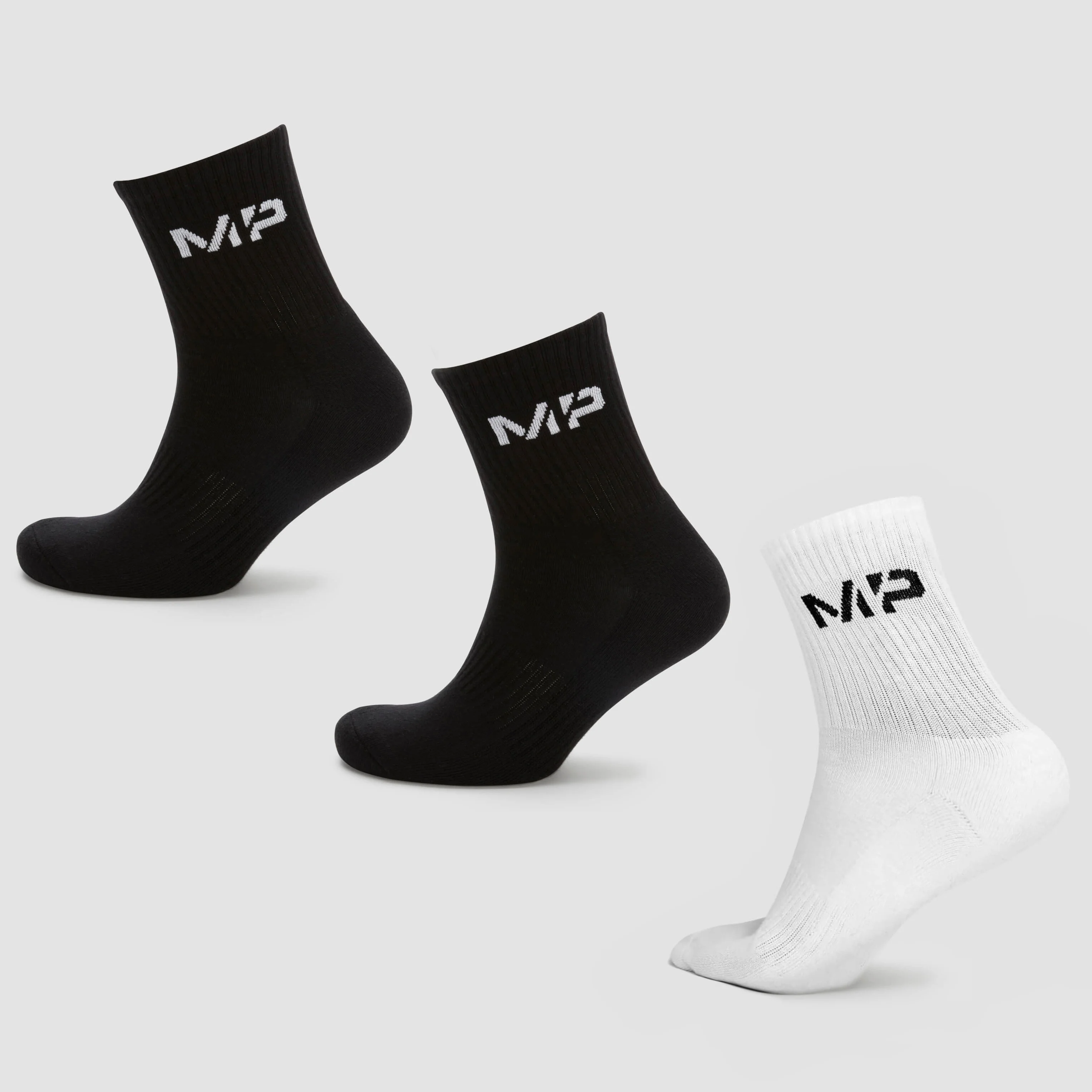 MP Women's Crew Socks (3 Pack) - Black/White - UK 3-6 Afbeelding 1