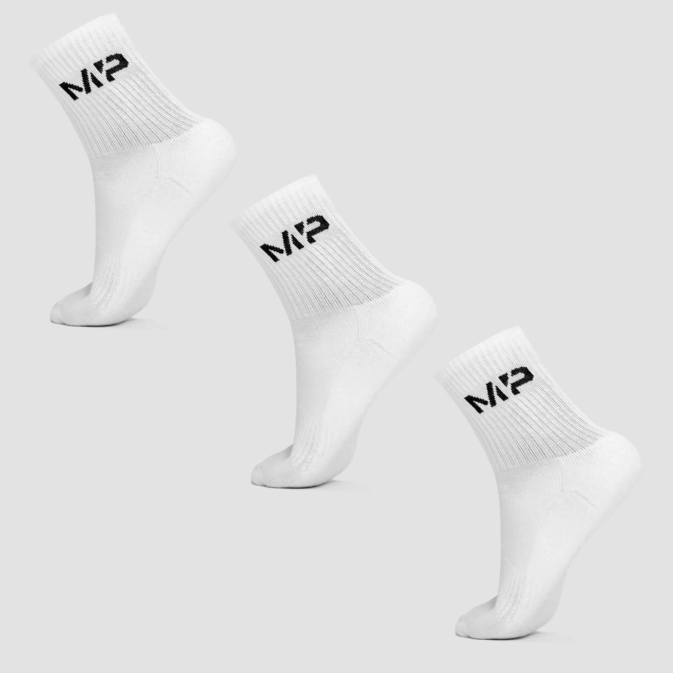 MP Men's Crew Socks (3 Pack) - White - UK 6-8 Afbeelding 1