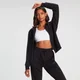 MP Rest Day hoodie met volledige rits voor dames - Verwassen zwart
