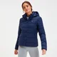 MP Outerwear opvouwbaar, lichtgewicht gewatteerd jack met capuchon voor dames - Marineblauw