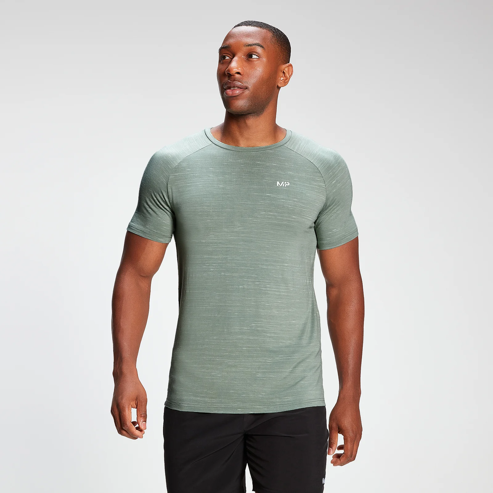 MP Men's Performance Short Sleeve T-Shirt - Pale Green Marl - XXS Afbeelding 1