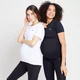 MP Power Maternity top met korte mouwen voor dames multiverpakking - Zwart/Wit