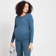 MP Power Maternity top met lange mouwen voor dames - Stofblauw