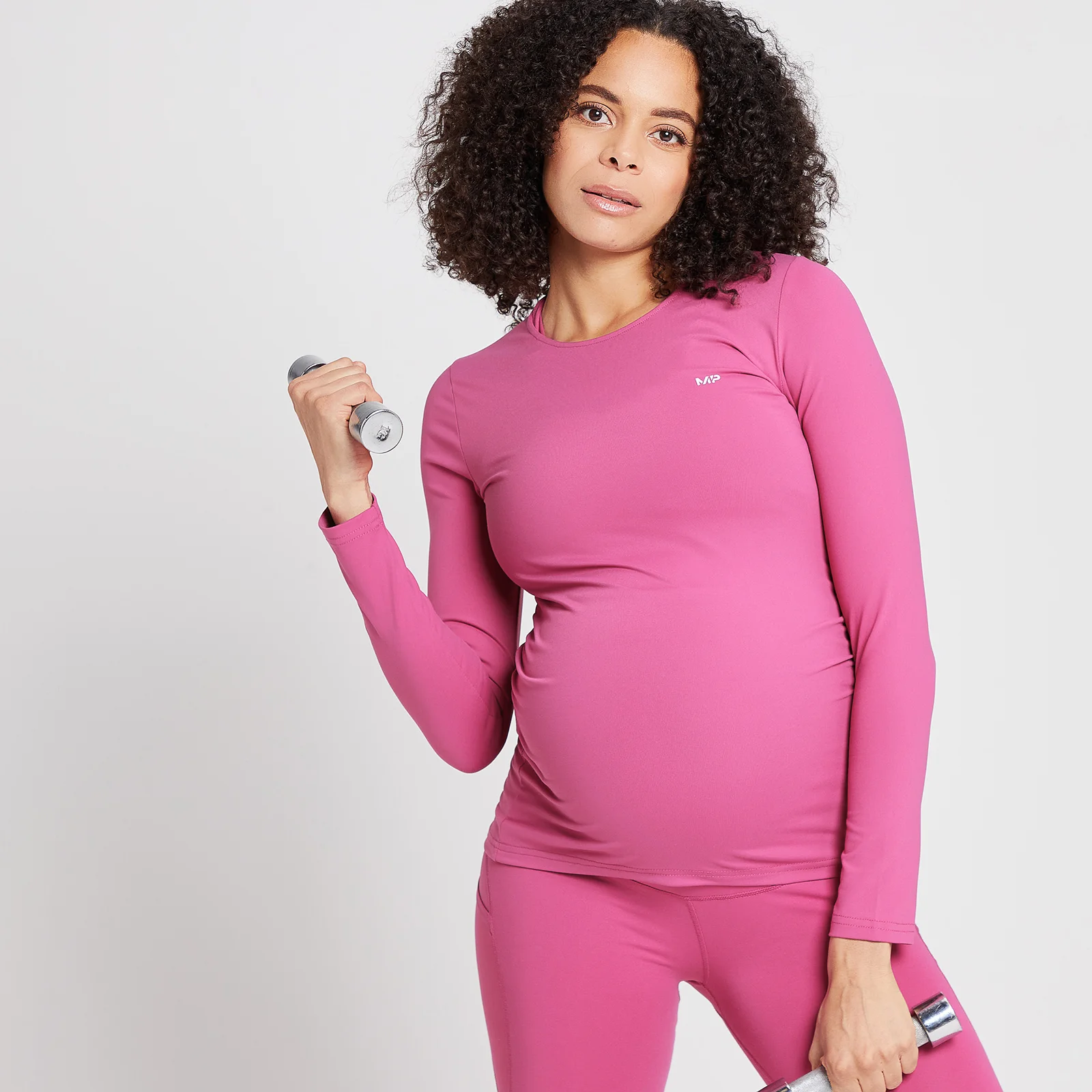 MP Power Maternity top met lange mouwen voor dames - Sangria - XXS Afbeelding 1