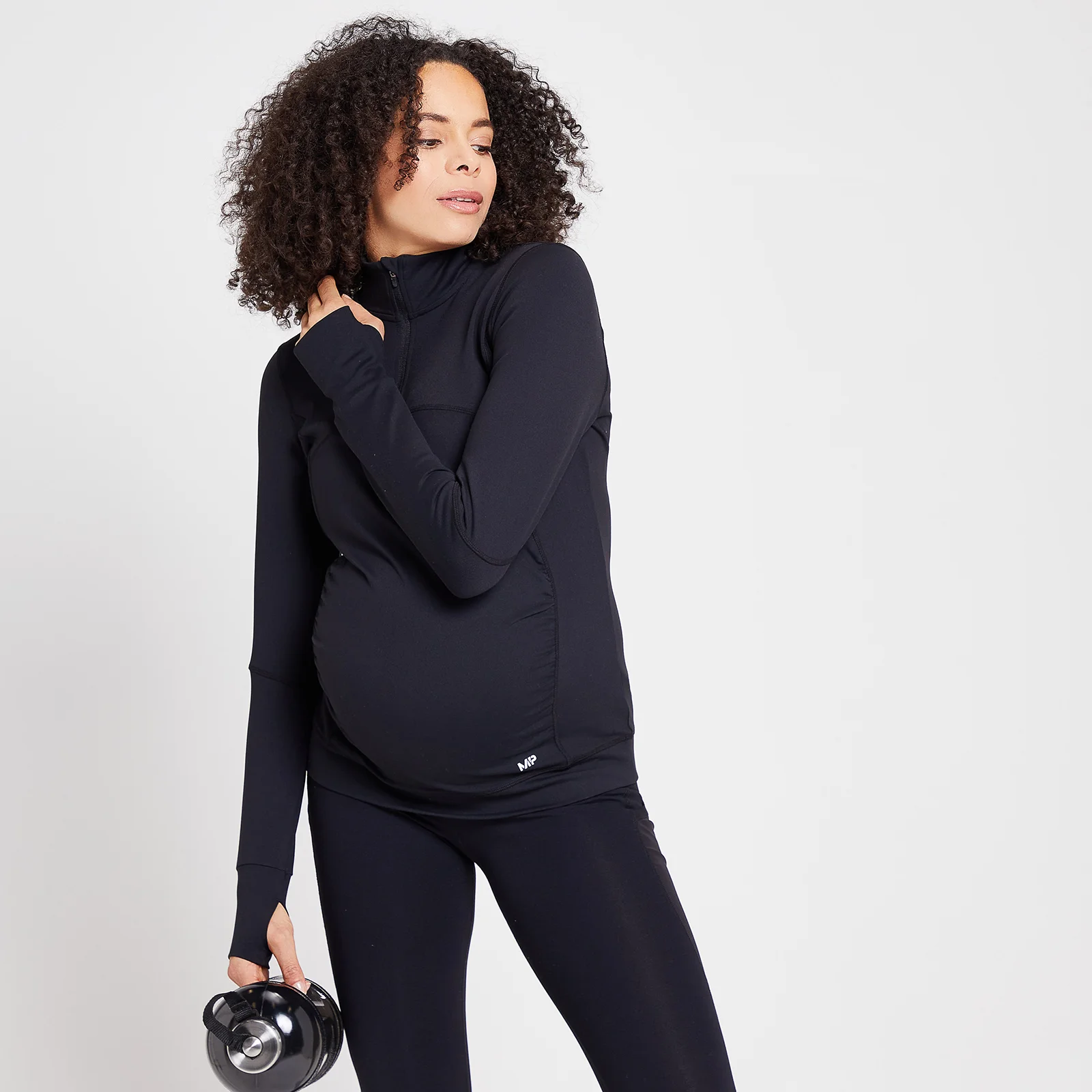 MP Power Maternity shirt met kwartrits voor dames - Zwart - XXS Afbeelding 1