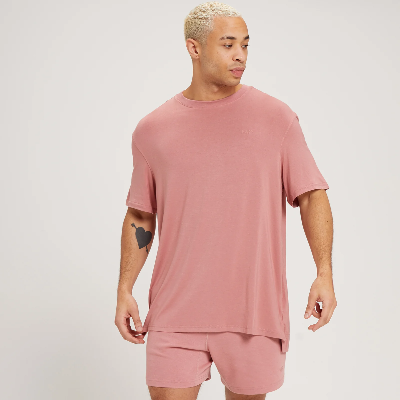 MP Composure oversized T-shirt met korte mouwen voor heren - Verwassen roze - XXS Afbeelding 1