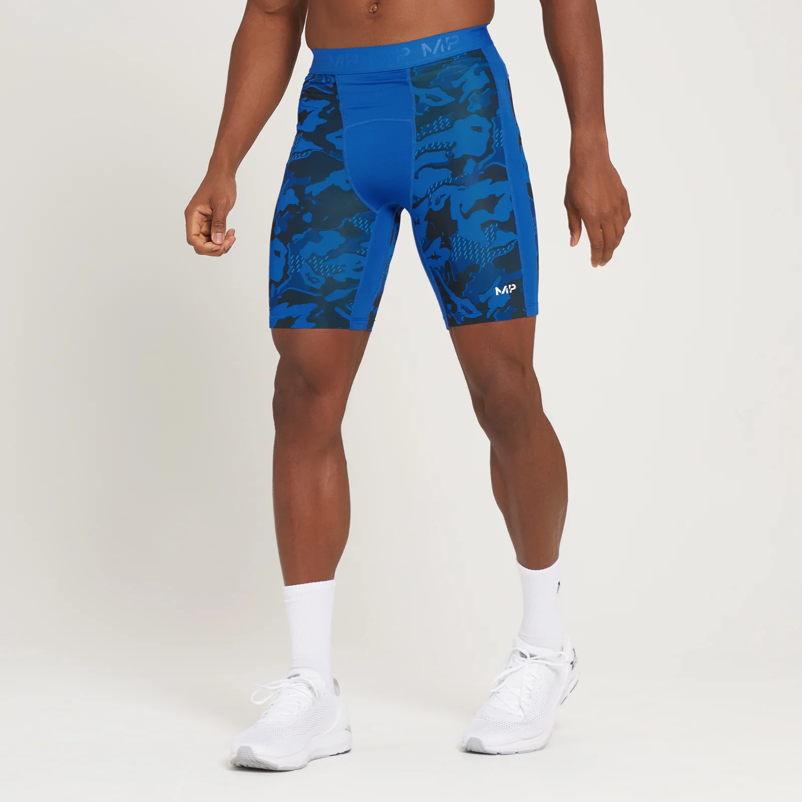 MP Adapt basislaagshort met camodessin voor heren - Blauw camodessin - XXS Afbeelding 1