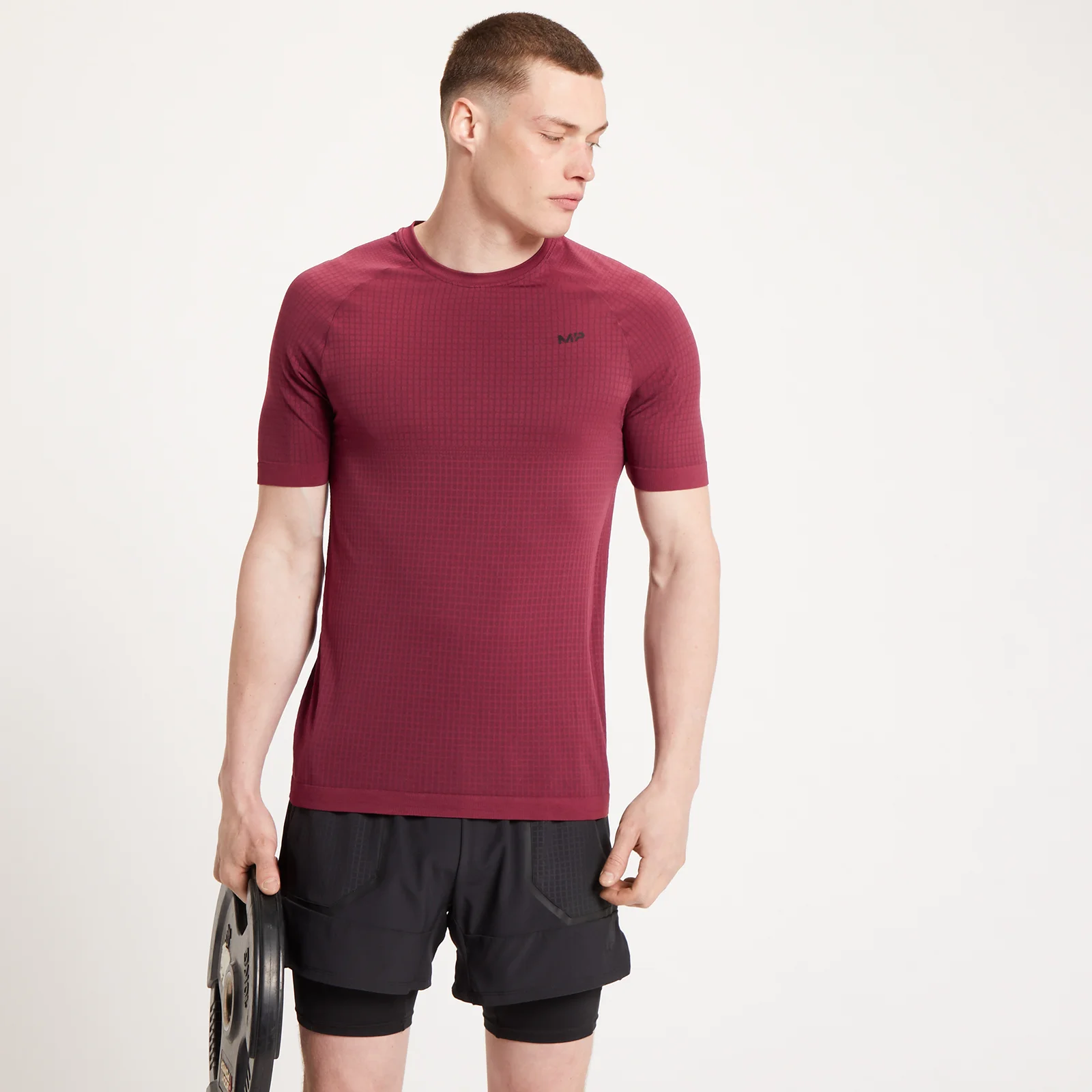 MP Naadloos Tempo Ultra T-shirt met Korte Mouwen - Merlot - XXS Afbeelding 1