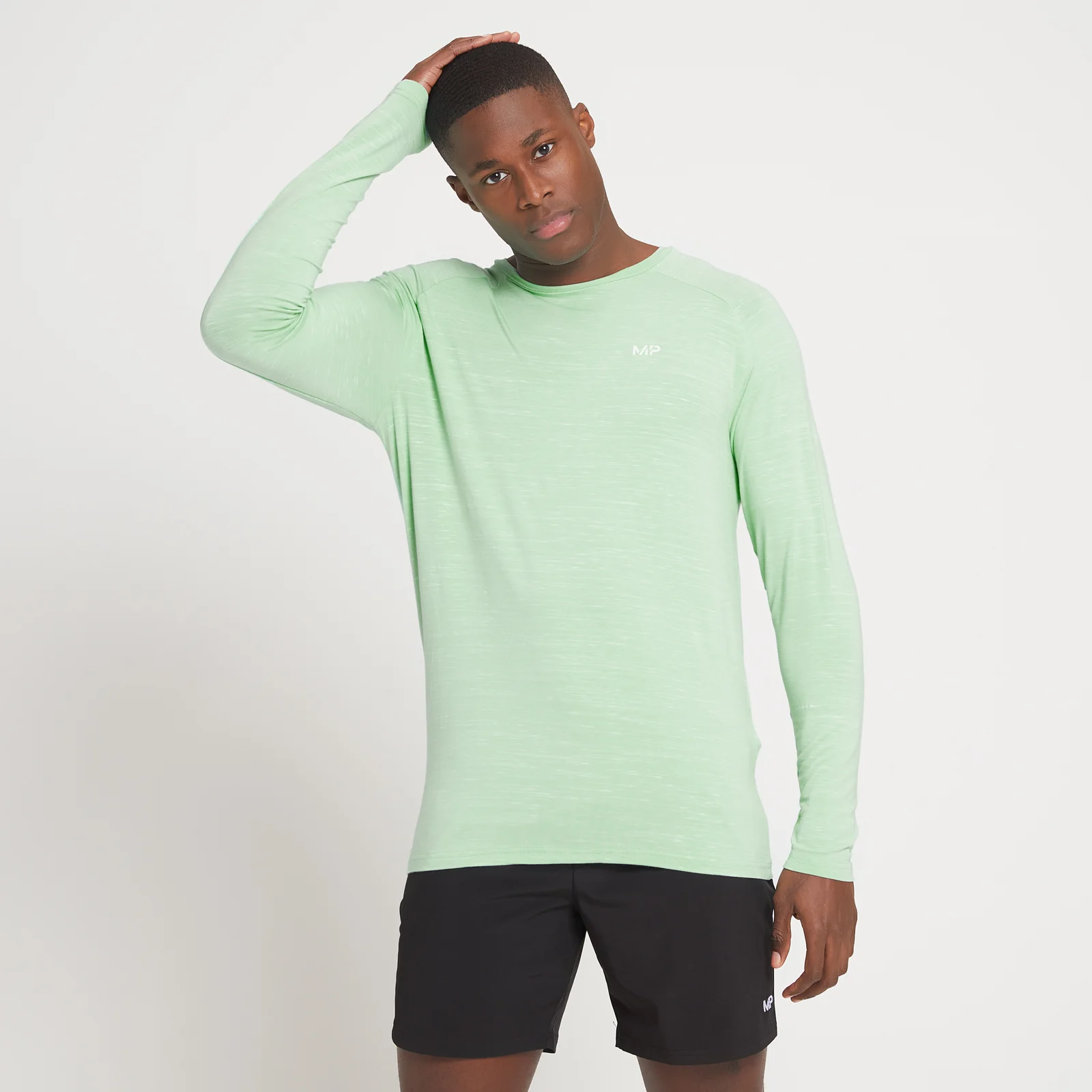 MP Performance shirt met lange mouwen voor heren - Mintgroen gemêleerd - XXS Afbeelding 1