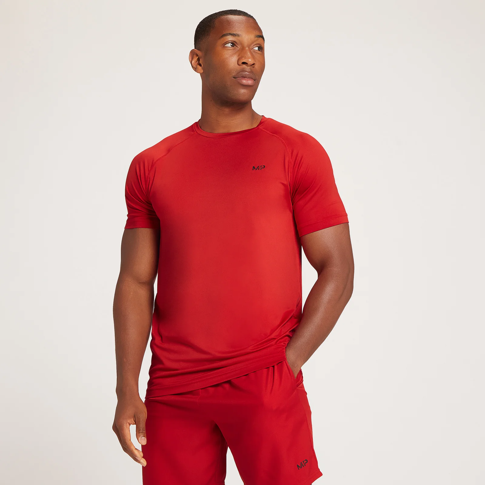 MP Repeat Graphic Training T-shirt met korte mouwen voor heren - Wijnrood - XXS Afbeelding 1