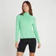 MP Performance sportshirt met kwartrits voor dames - IJsgroen gemêleerd met witte vlek