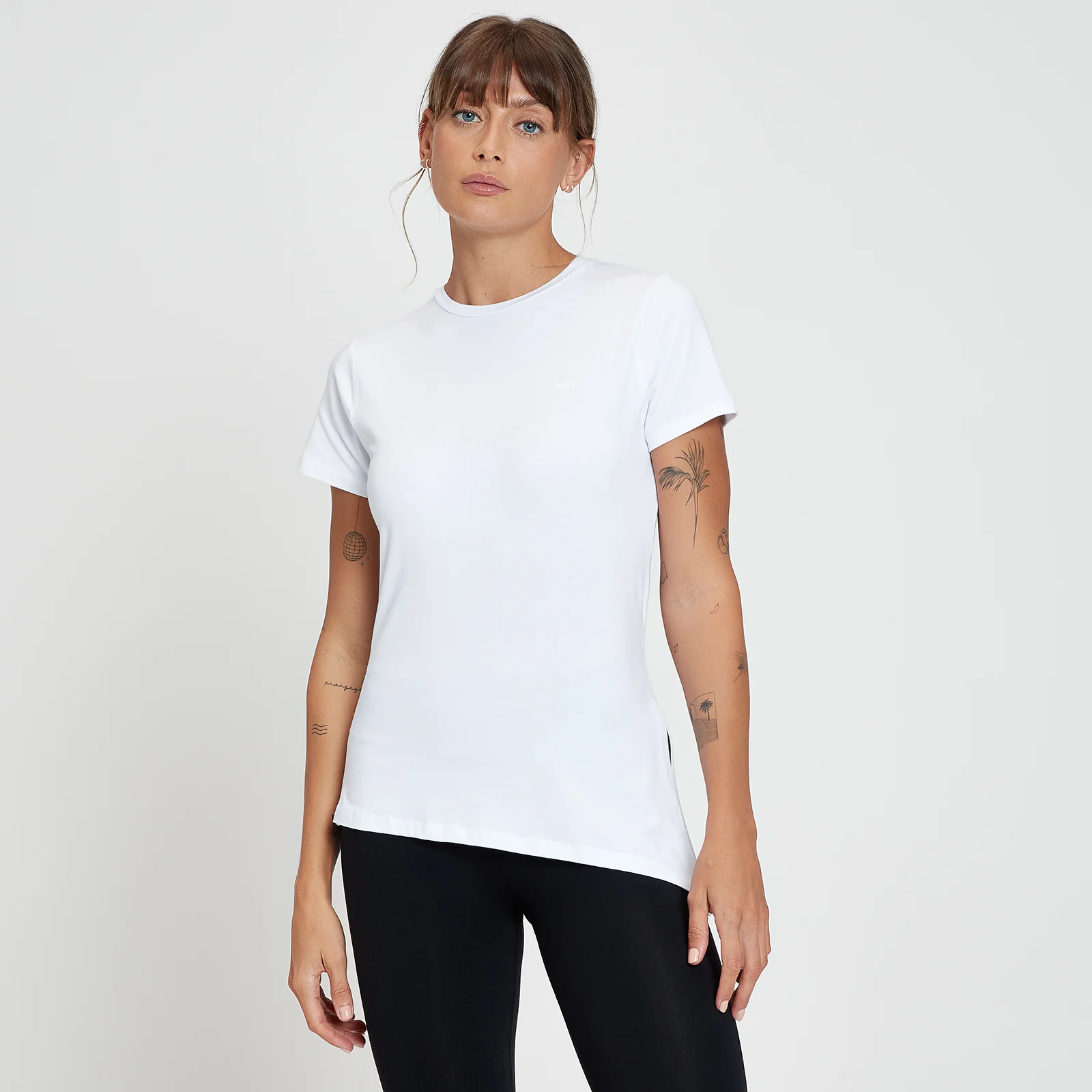 MP Composure asymmetrisch shirt met korte mouwen voor dames - Wit - XXS Afbeelding 1
