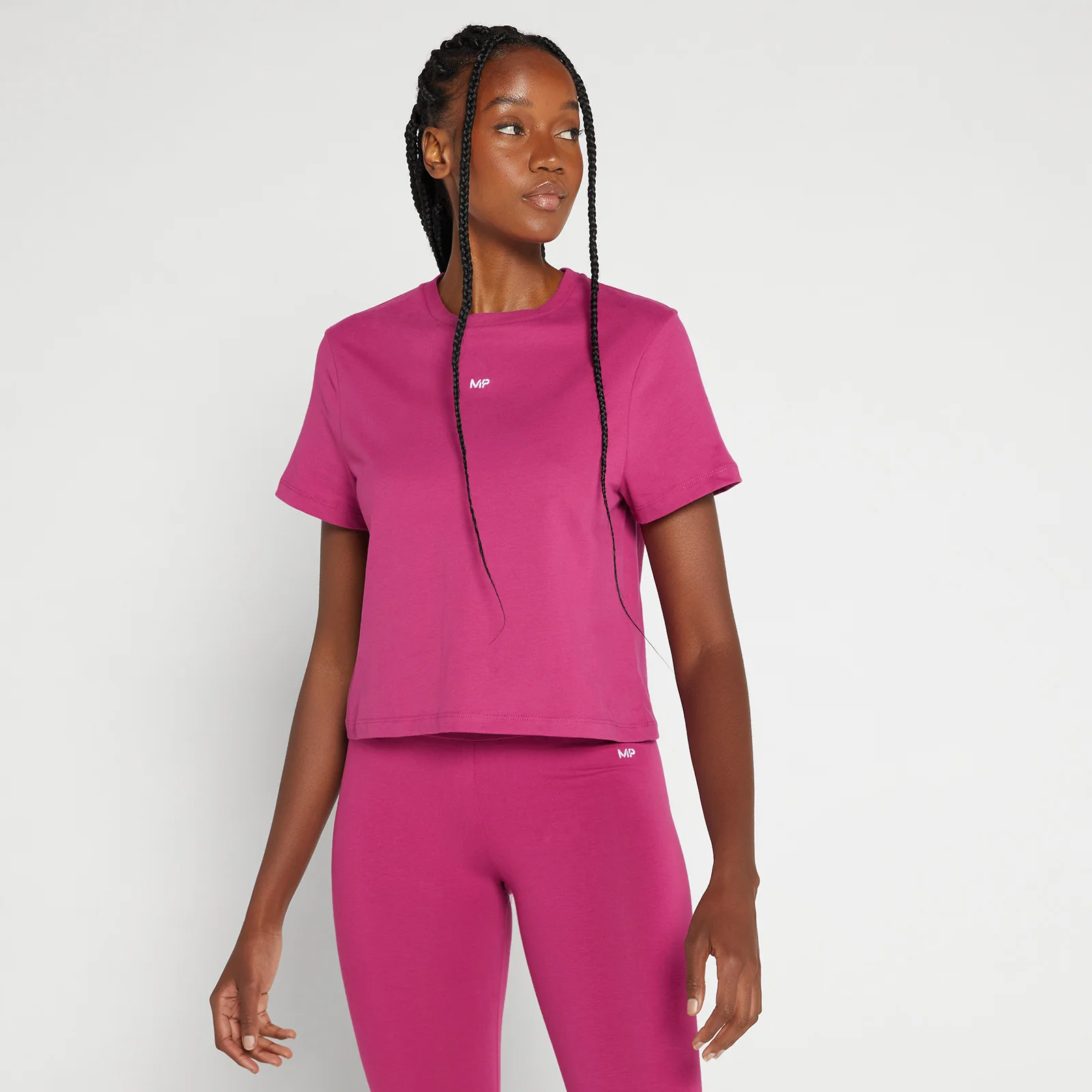 MP cropped T-shirt voor dames - Sangria - XXS Afbeelding 1
