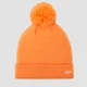 MP muts met pompon - Nectarine/Wit