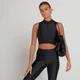 MP Engage cropped sporthemd met kwartrits voor dames - Zwart