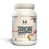Een witte plastic pot met een etiket voor Myprotein Cream of Rice.