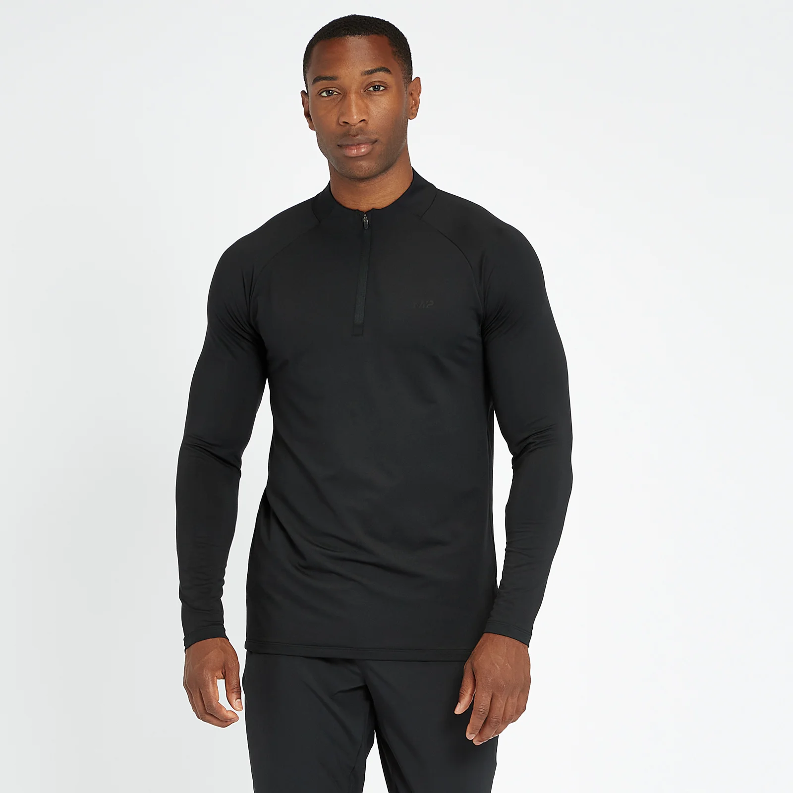 MP Training Ultra shirt met kwartrits voor heren - Zwart - XXS Afbeelding 1