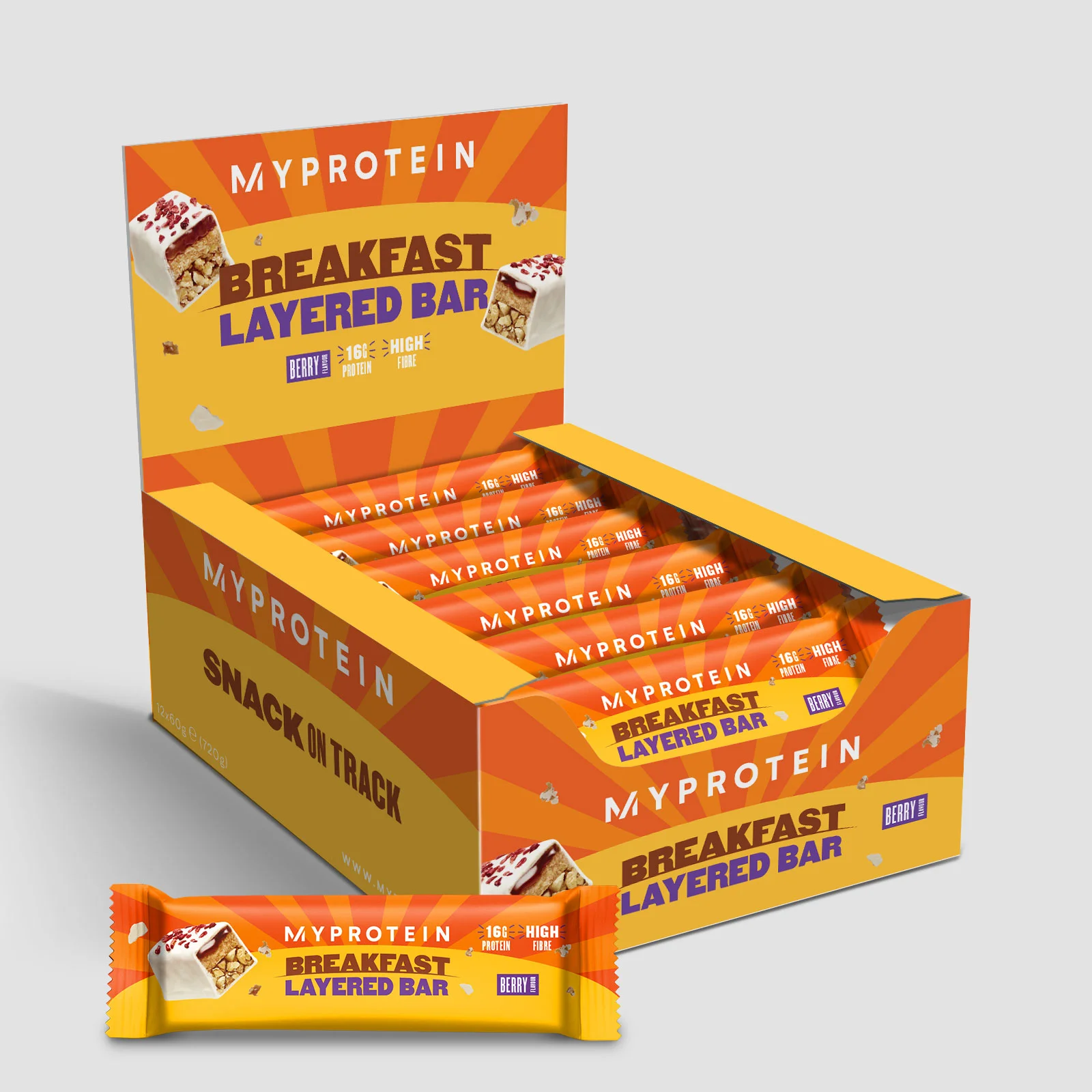 Breakfast Layered Bar - 12x60g - Bessen Afbeelding 1