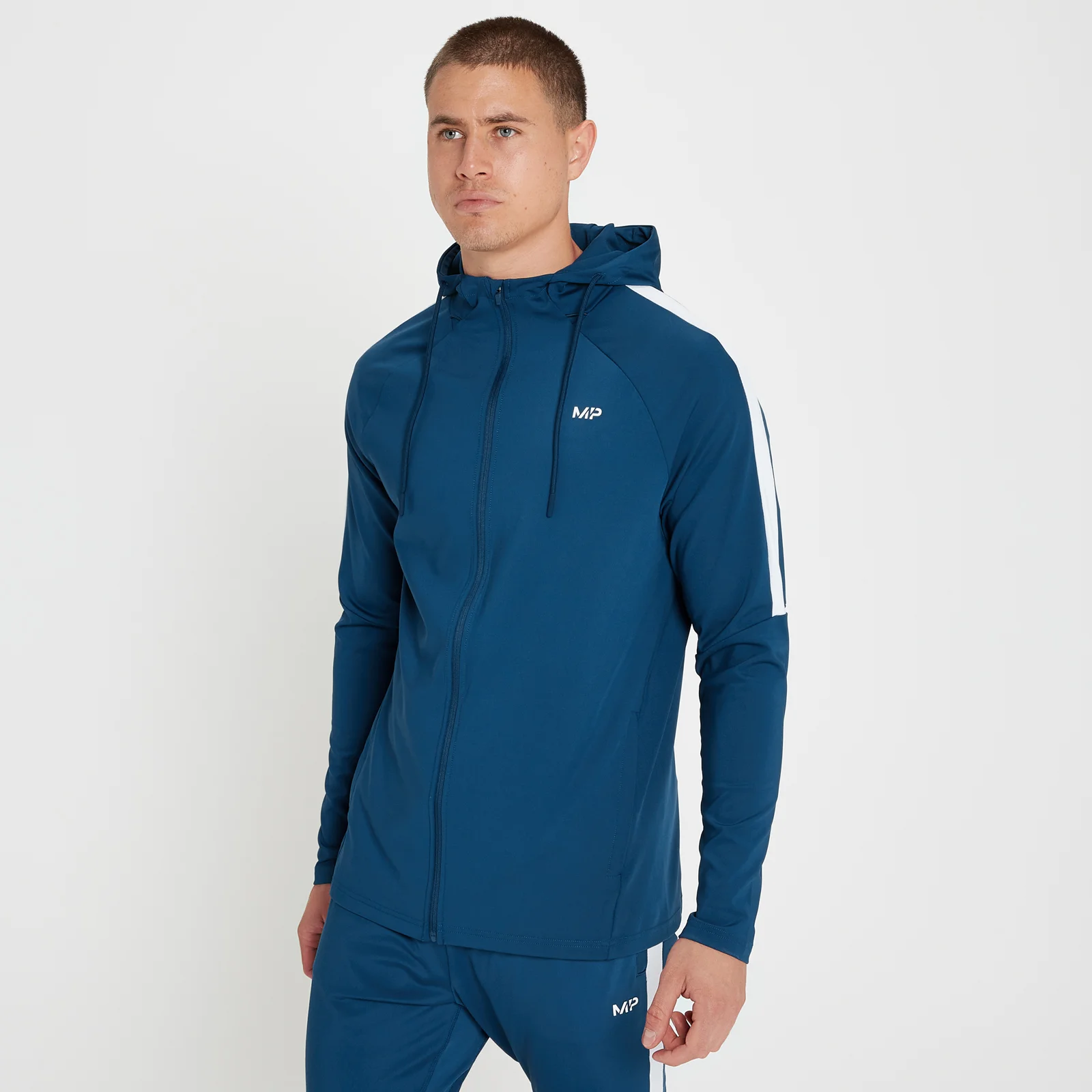 MP Tempo hoodie met rits over de hele lengte voor heren - Felblauw - XXS Afbeelding 1