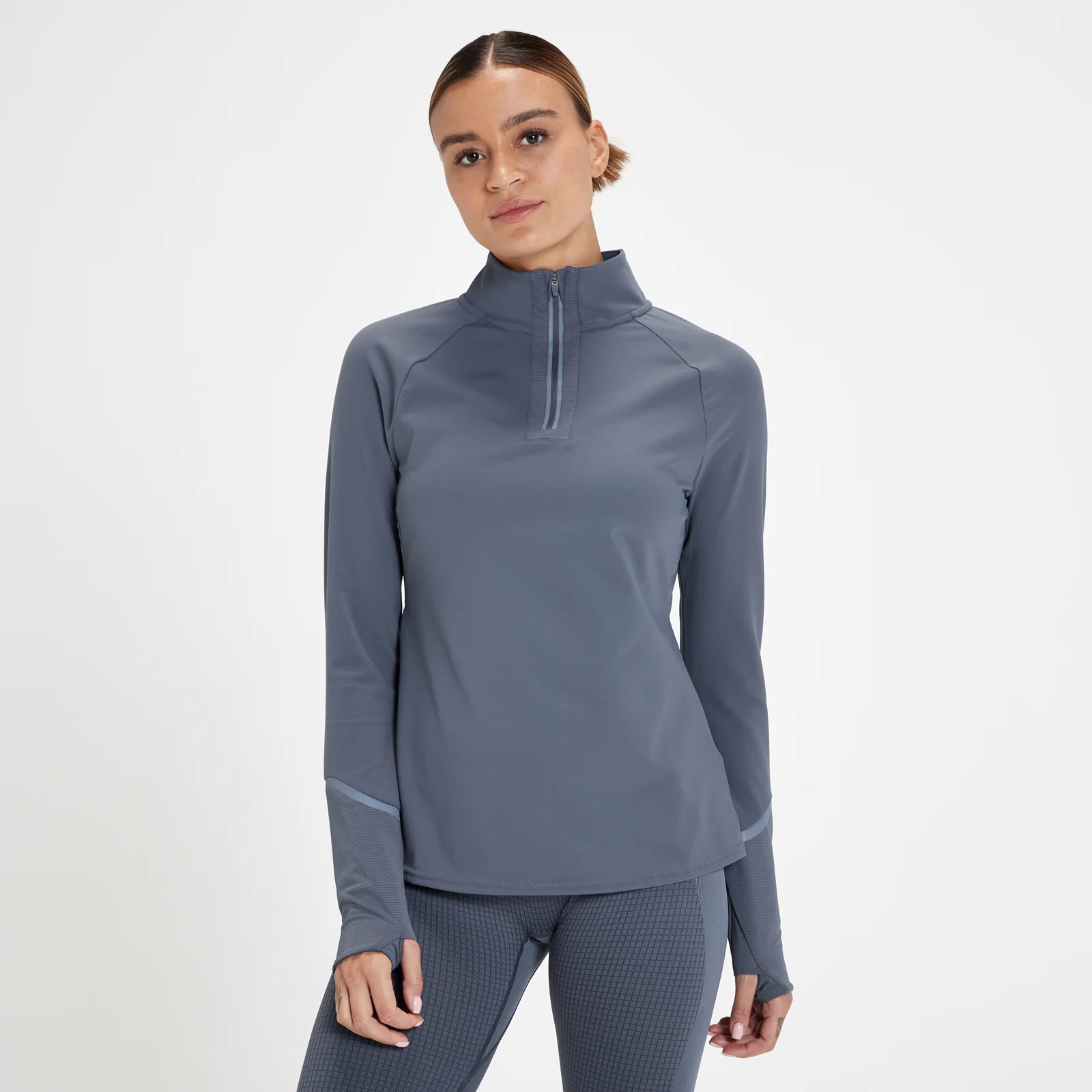 MP Velocity Ultra reflecterend shirt met kwartrits voor dames - Schaduwblauw - XXS Afbeelding 1