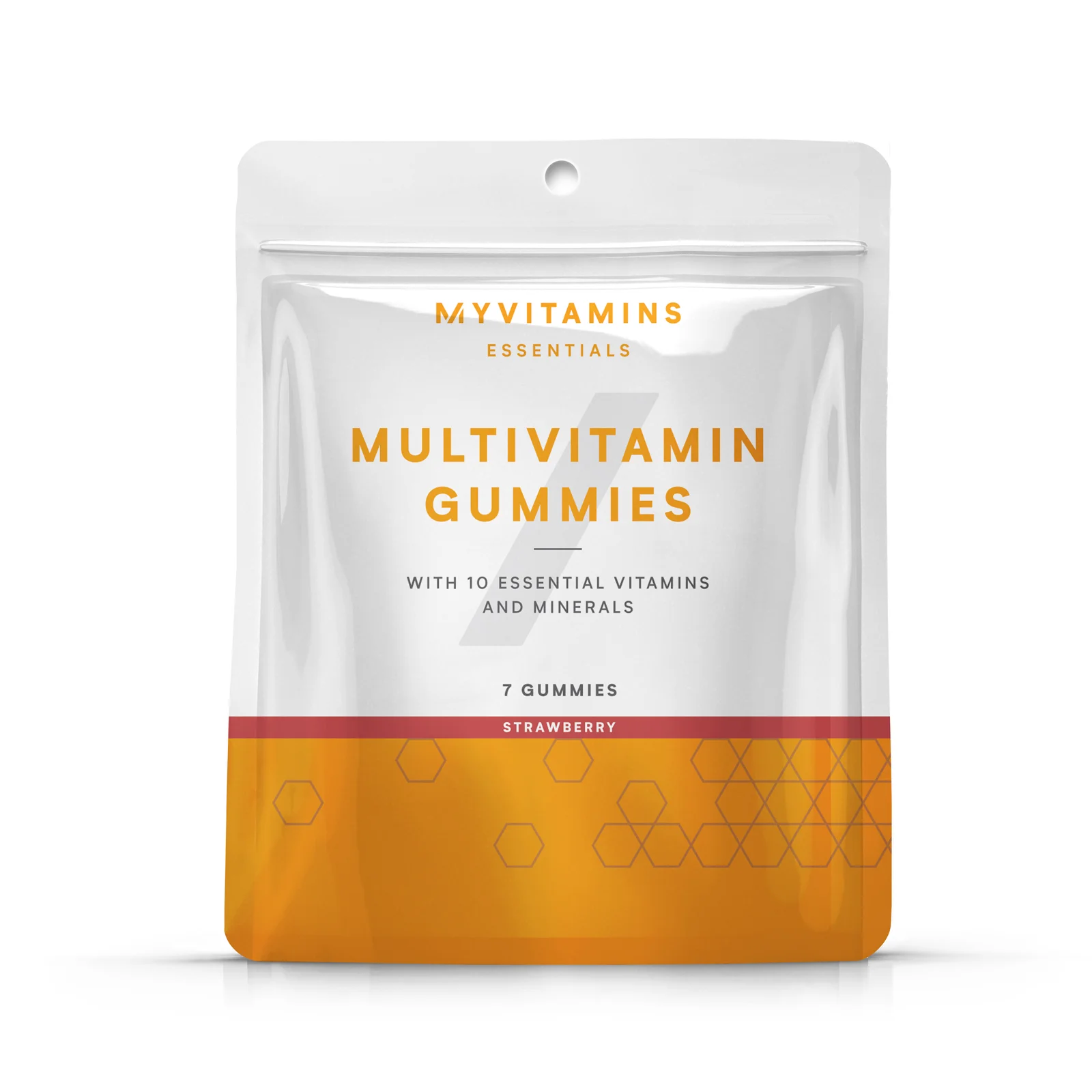 Zakje met multivitaminegummies (7 stuks) - Aardbeiensmaak - 7gummies - Aardbei Afbeelding 1