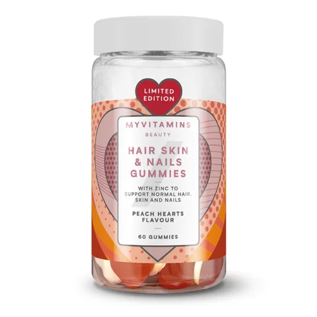 Gummies voor haar, huid en nagels - Perzikhartjes