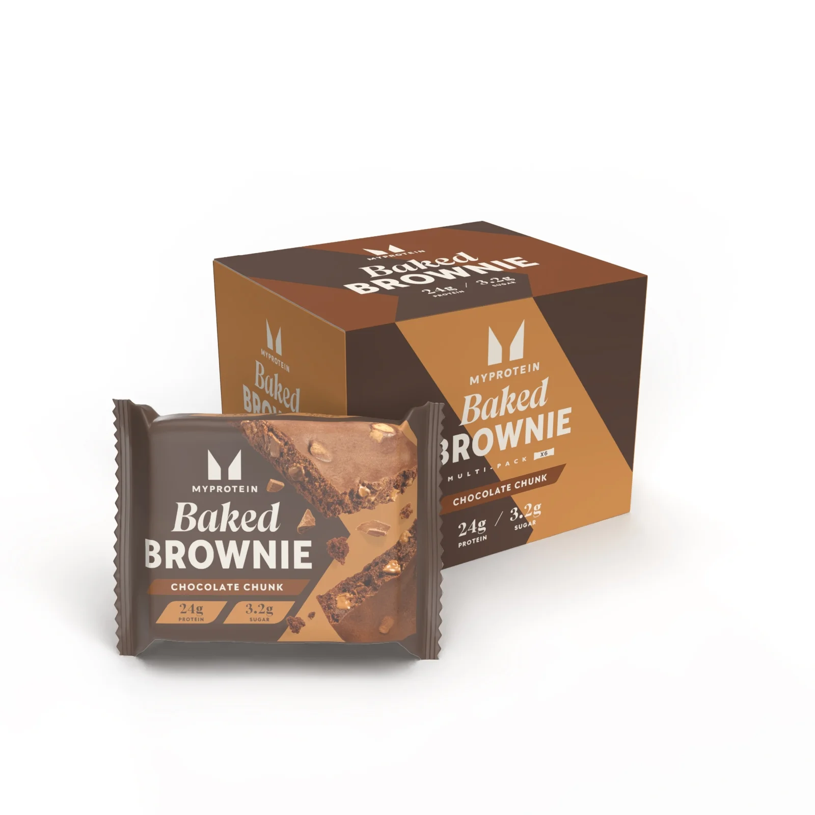 Baked Brownie - 6 x 75g - Chocolade Brok Afbeelding 1