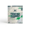 Een zakje Alpha Pre-Workout van Myprotein, met een wit en groen ontwerp.