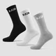 MP Unisex crewsockken (verpakking met drie stuks) - Wit / zwart / grijs gemêleerd