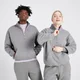 MP Rest Day sweatshirt met kwartrits - Staalgrijs
