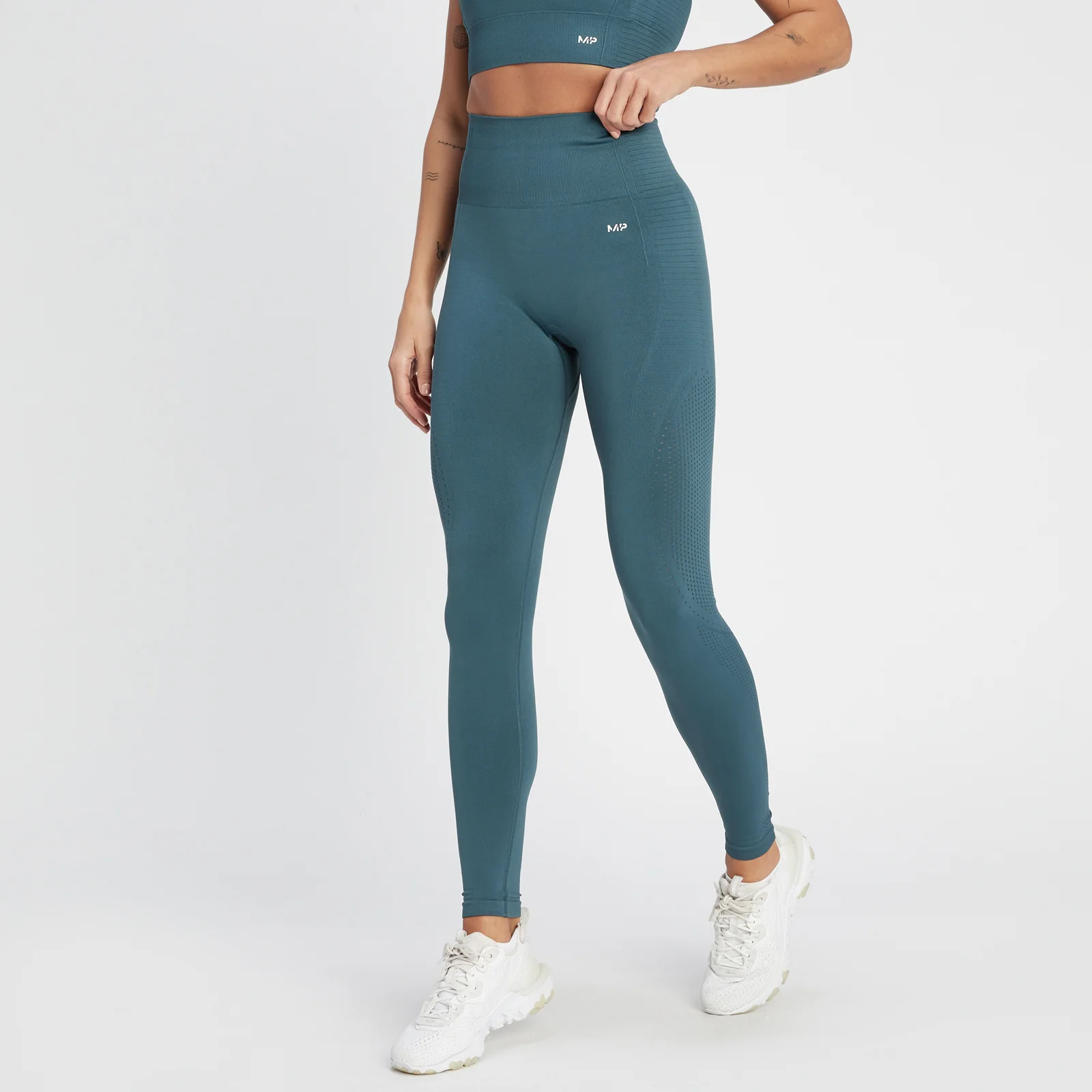 MP Tempo Ultra naadloze legging voor dames - Rookblauw - XXS Afbeelding 1