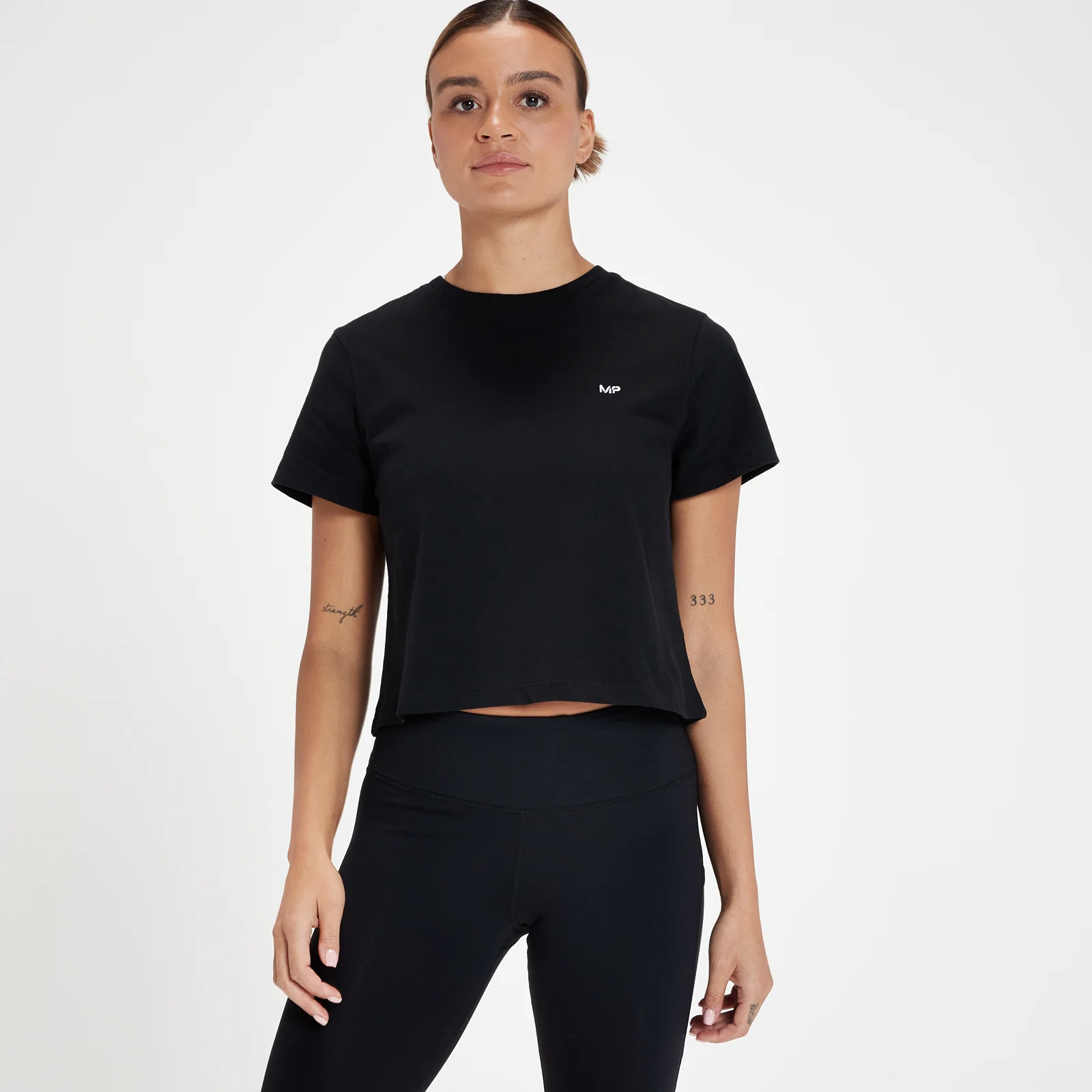 MP Rest Day cropped T-shirt voor dames - Zwart - XXS Afbeelding 1