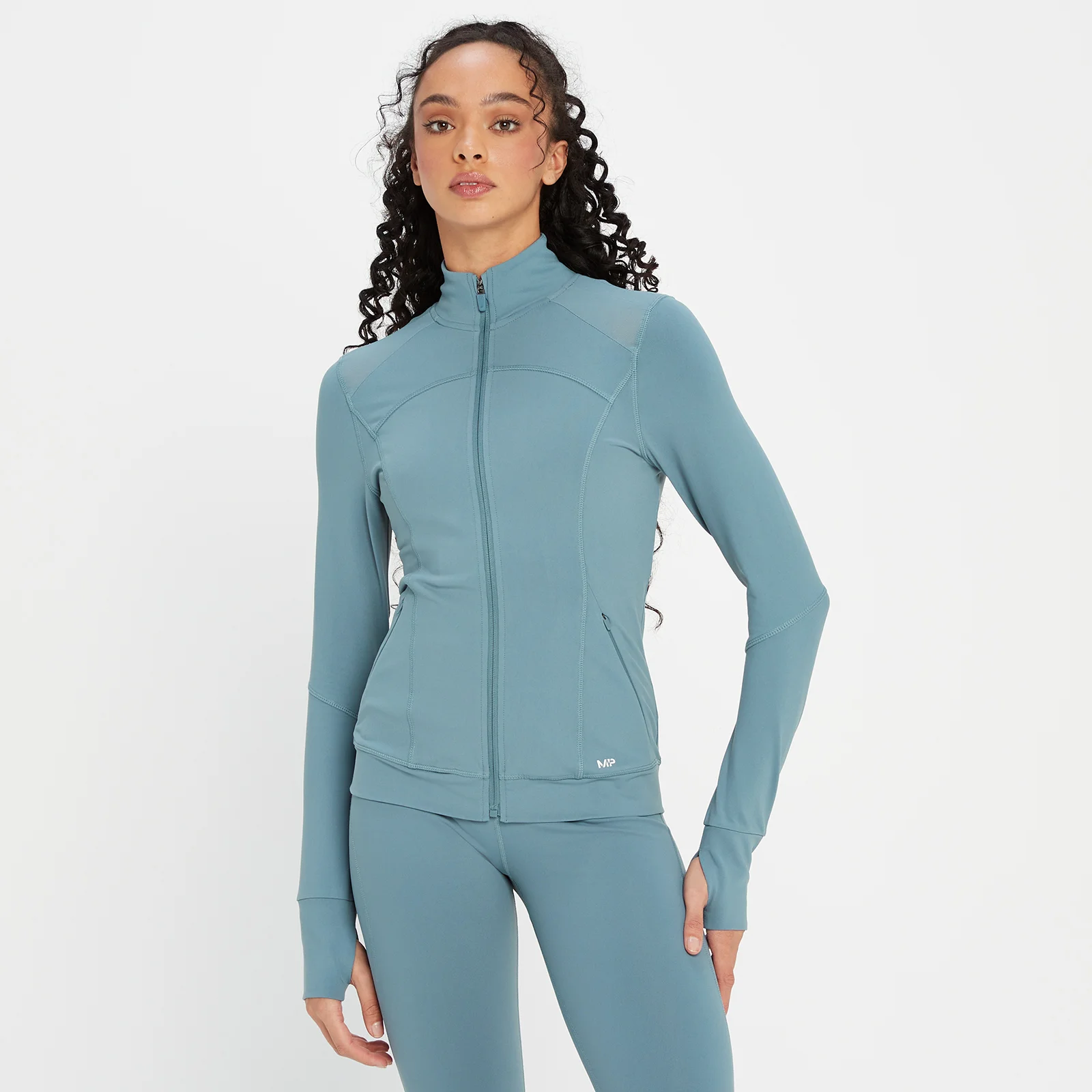 MP Women's Power Mesh Jacket - Pebble Blue - XXS Afbeelding 1