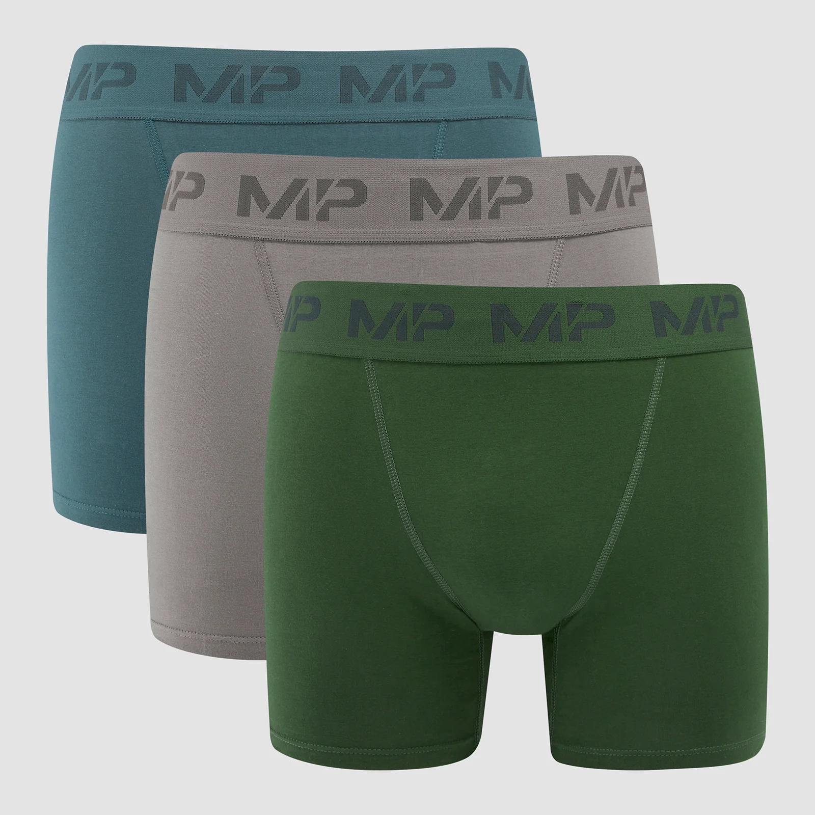 MP Men's Boxers (3 Pack) Carbon/Smoke Blue/Dark Green - XXS Afbeelding 1
