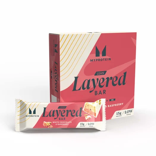Lean Layered Protein Bar - 3 x 40g - Witte Chocolade en Framboos
