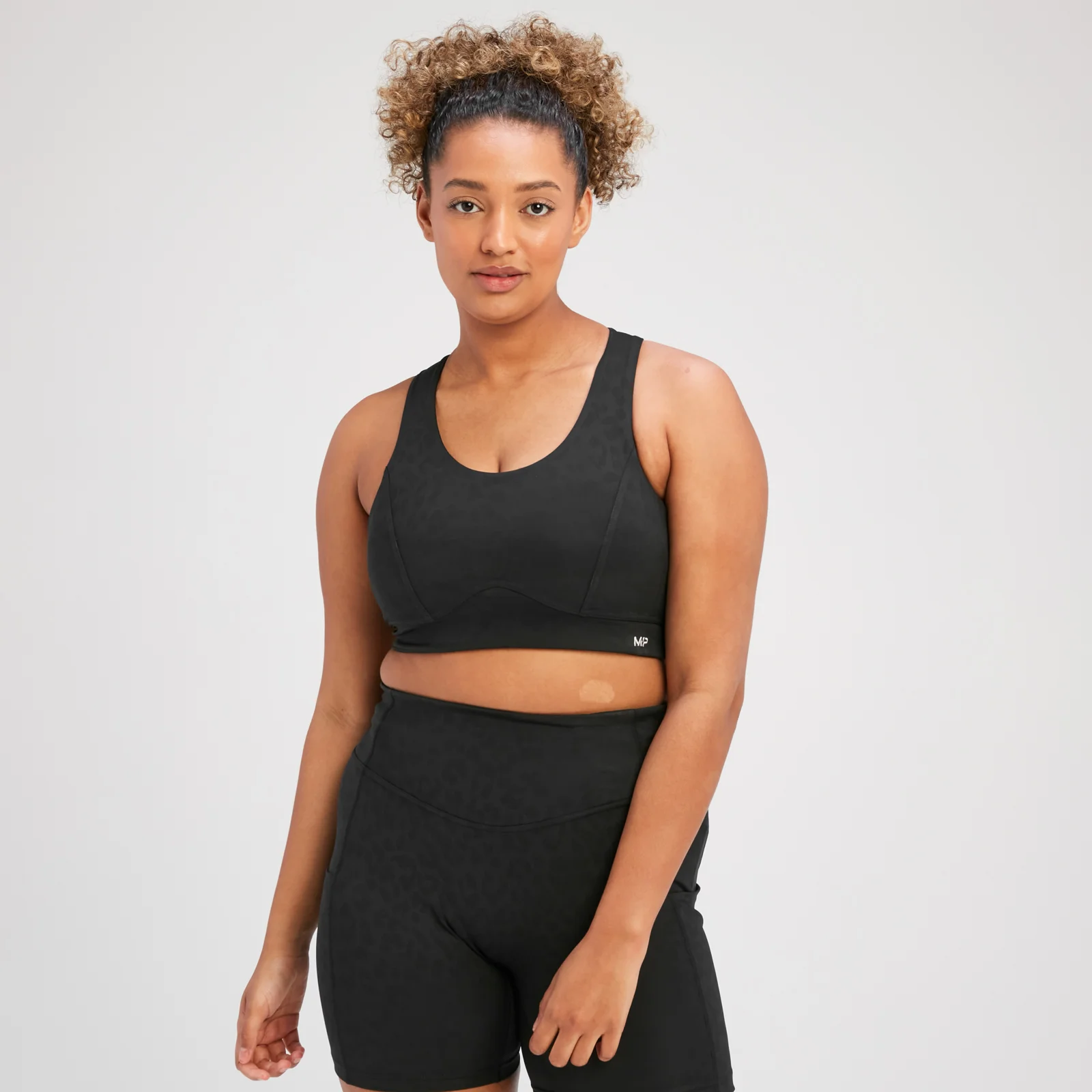 MP Tempo sportbeha met dierenprint - Zwart - XS Afbeelding 1