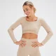 MP x Tatiana naadloze croptop met lange mouwen - Crème