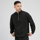 MP Rest Day shirt met kwartrits voor heren - Zwart